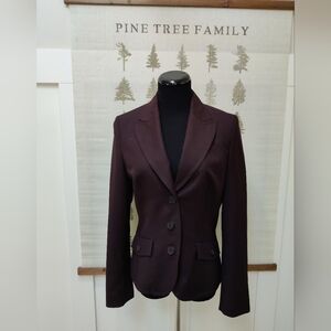 Esprit Collection Brown Pinstripe Tailored Blazer Jacket - Size 8